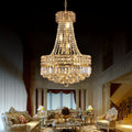 1 piece modern empire crystal chandelier, natural copper finish luxury chandelier for living room, dining room, bedroom, staircase, foyer, hallway