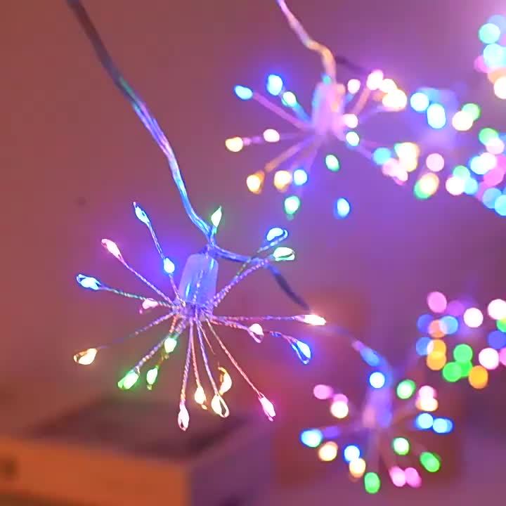 50LED太阳能仙女烟花灯，8种照明模式，花园装饰灯，庭院装饰灯，草坪装饰灯，圣诞节装饰，家居装饰灯串，卧室灯，草坪灯