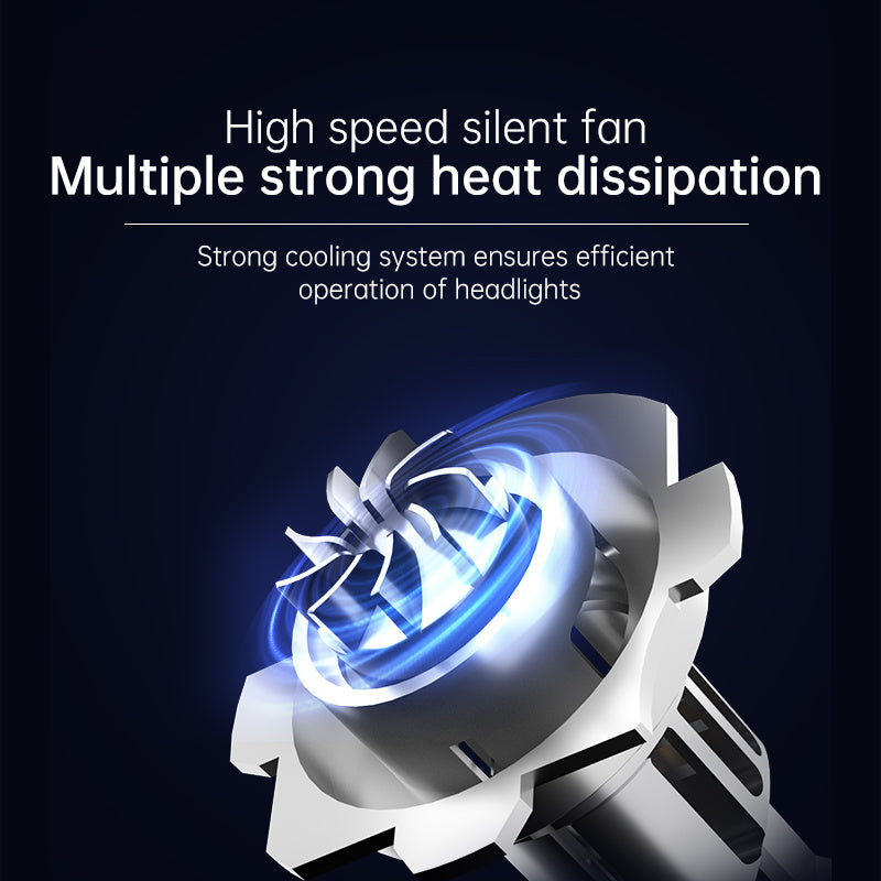2Pcs H1 H3 H4 H7 H11 H27 9005 9006 9012 Car LED Bulbs, 35W, 7500LM, 6000K White, 300% Brightness Increase, Super Bright Car Headlights, 12V/24V Compatible, High-Speed Fan Cooling, Lifespan Up to 30,000 Hours
