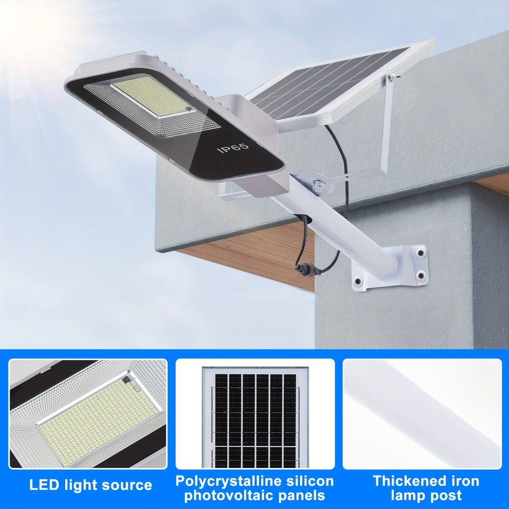Solar LED Street Light, 1/2/4 Pack 6500K Dimmable Waterproof LED Solar Wall Light, 6000mAh LED Street Light with Remote Control, Motion Sensor, 357 High-Brightness LED Beads Outdoor Solar Street Light, Perfect for Courtyards, Walls