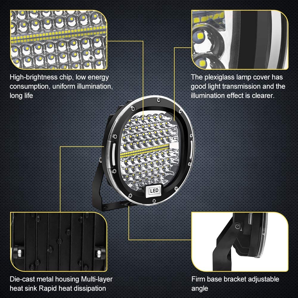 300W LED work light bar - 7-inch spot beam, white light
