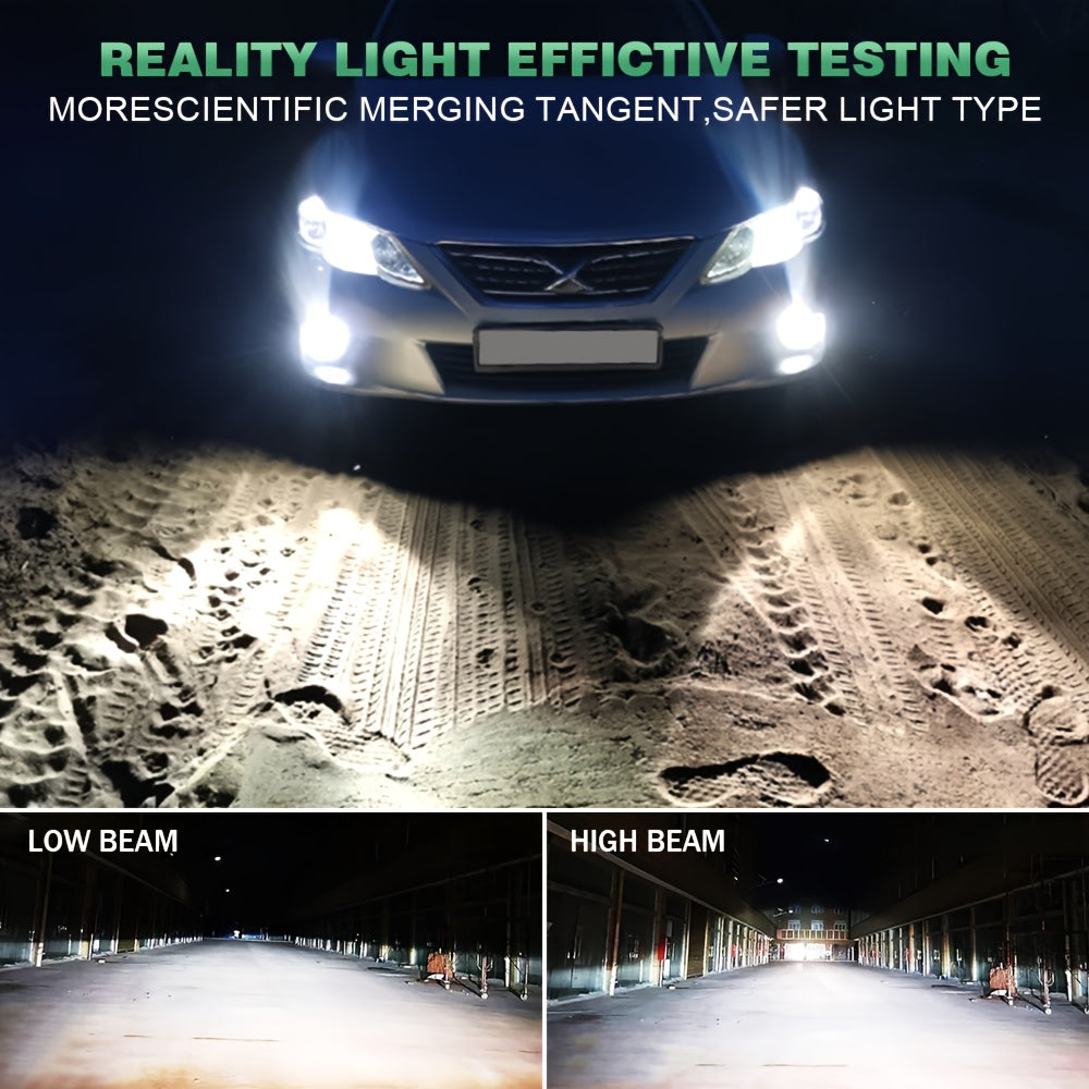 LSLIGHT H4 H7 LED Headlights 2-Pack, High Power, Canbus Compatible, H11 H1 9005 HB3 9006 HB4 Turbo Light, Emits 6000K White Light, Suitable for Cars, Ideal for Fog Lights, No Battery Included