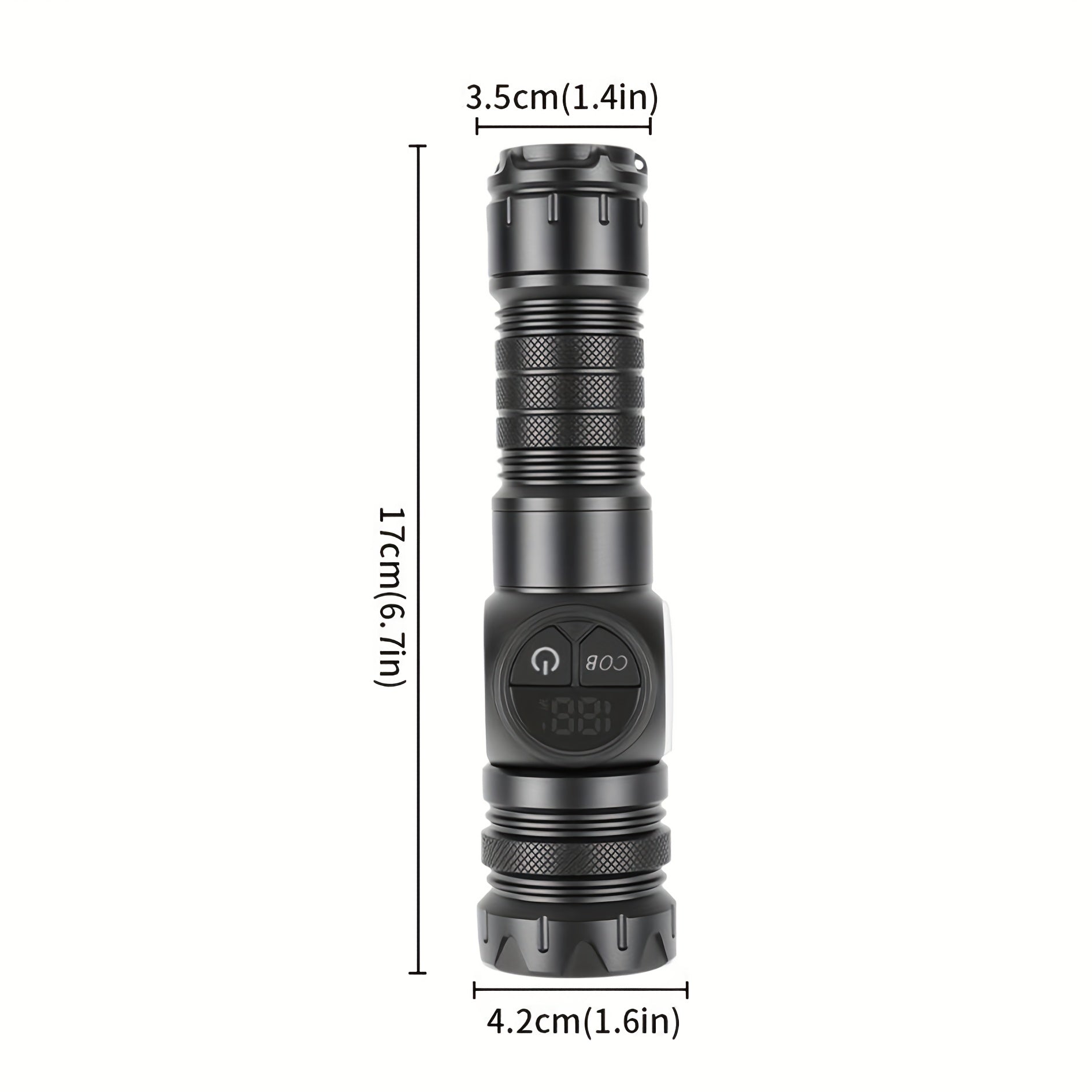 Outdoor Multifunctional Portable Rechargeable Flashlight With Premium Gift Box, Strong Light Strobe & Telescopic Zoom, Magnetic Absorption Flashlight, Ultra Long Endurance, COB Work Light