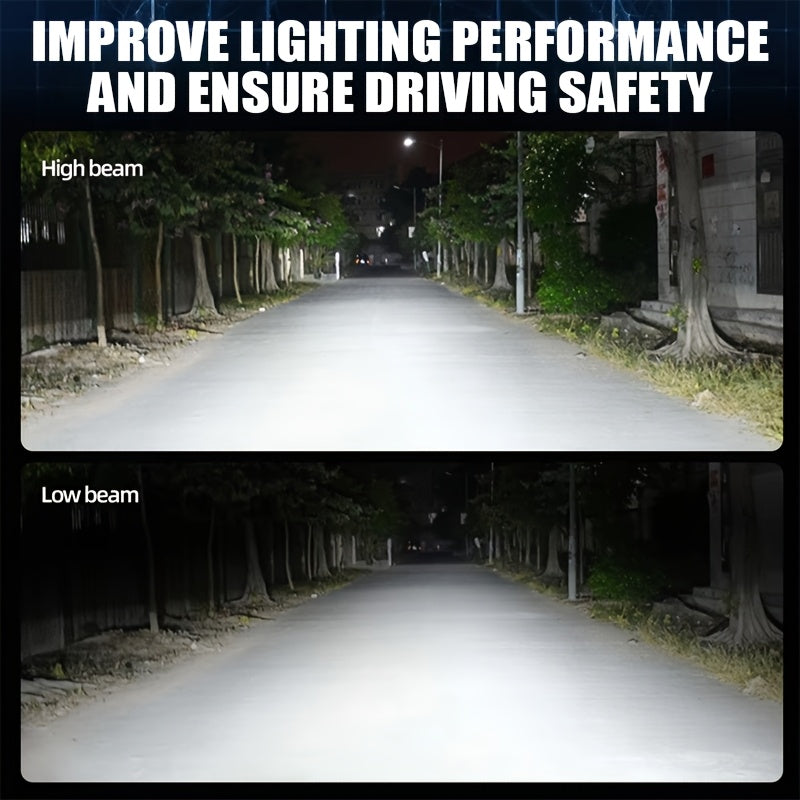 2-Pack H11 Car LED Headlights, H4 LED Headlights, 59400 Lumens, 6500K White Light, Compatible with H4/9003/HB2, 9005/HB3, 9006/HB4, 9012, H11/H9/H8/H7/H18, H1-QY024 Models, CSP Chip, Supports CAN Bus Error-Free Mode