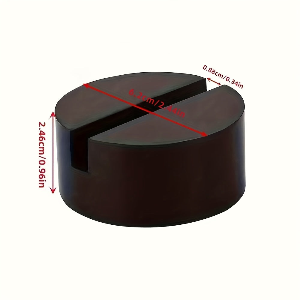 Universal Black Vulcanized Rubber Jack Pad (Single Piece) – Designed for Automotive Hydraulic Use, Provides Shock Absorption Protection for Vehicle Lifts, Jacks, and Floor Jacks