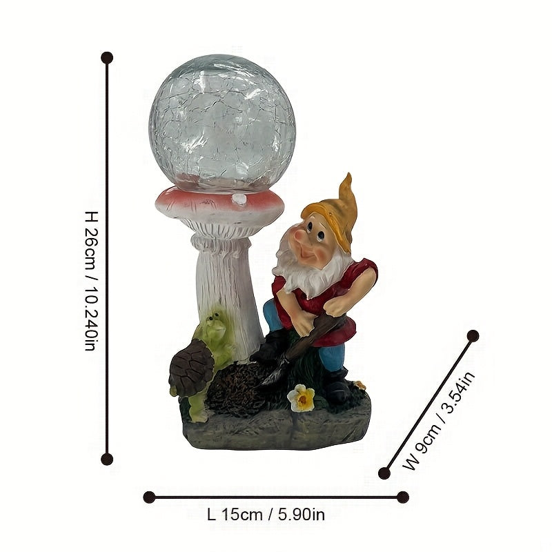 Solar Gnome Light for Garden Outdoor Courtyard Lawn Pond Villa - IP44 Waterproof