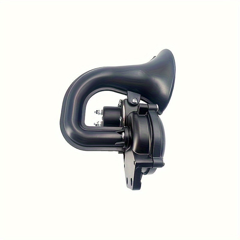 Drimore Super Loud Black Snail Air Horn for Trucks, Cars & Motorcycles - 12V/24V Electric Horn, Matte Finish, ABS & Metal Construction, 135dB Sound Level, Universal Fit for All Vehicles, Vehicle Air Horn