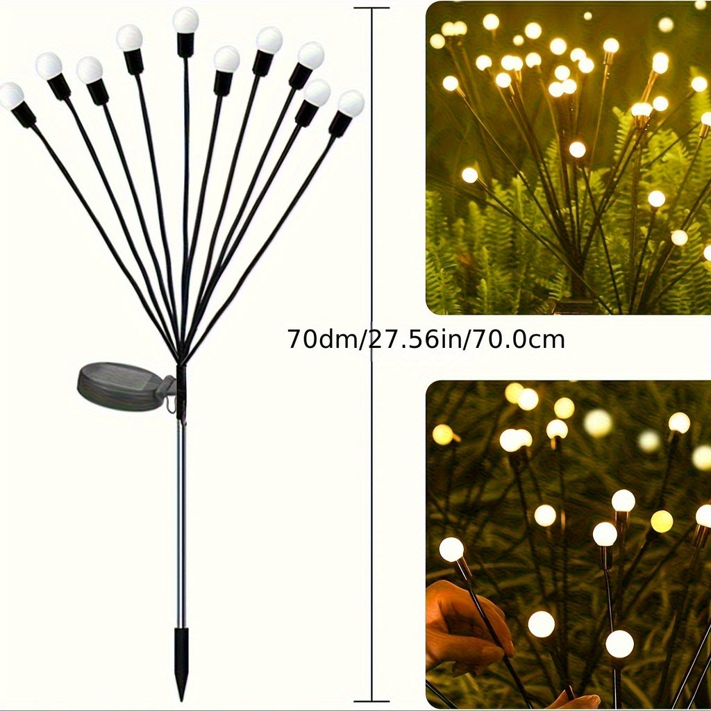 40/20/10 LED Solar Firefly Light Outdoor Solar Lighting LED Garden Decoration 8 Modes Adjustable Cafe Decoration Park Decoration Commercial Lighting Landscape Lawn Path Decoration Light Up Your Garden Halloween Decoration