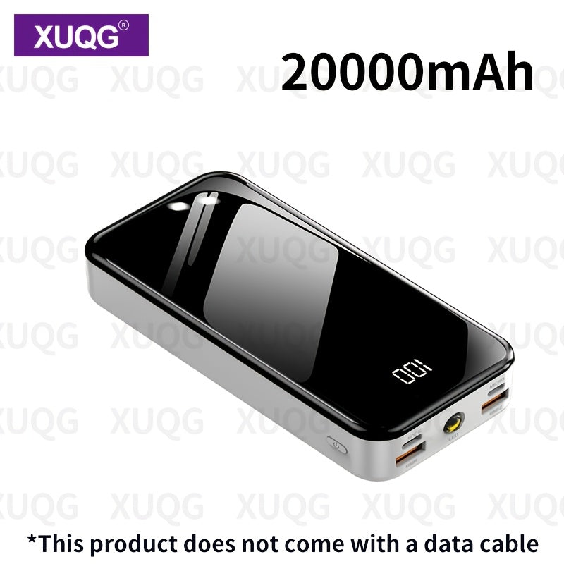 20000mAh Power Bank with LED Power Display, Built-in LED Light, Dual Input/Output, Compact and Portable Mobile Charger