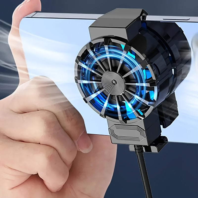 Portable Phone Cooler, External Cooling Accessory for iPhone & Android Smartphones, 1 Pack, Mini USB Powered High Performance Phone Fan Cooler, Compact Design Device Temperature Control, Must Have for Gaming Live Streamers & Tech Enthusiasts