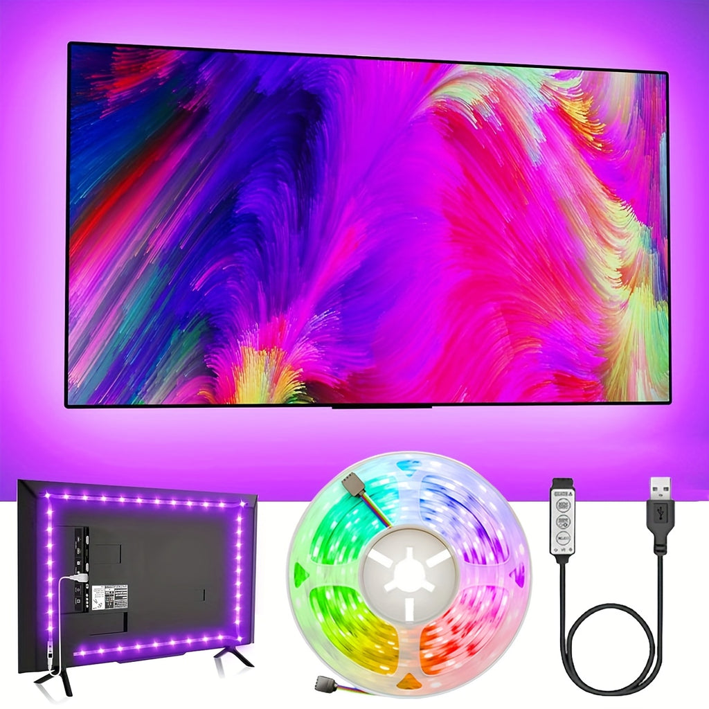 1个LED电视背光灯条，尺寸可选39英寸、118英寸和196.85英寸。这款USB LED灯条专为电视和显示器背光设计。