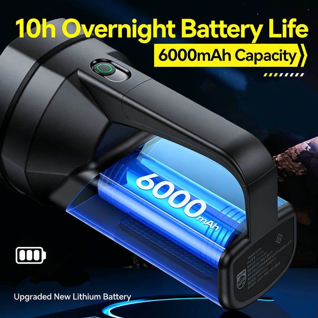 Philips High Lumen Flashlight, Hand Crank Emergency Function, 5 Adjustable Lighting Modes, High Capacity Battery for Long-Lasting Runtime, COB Side Light, Ideal for Fishing, Emergencies, Outdoor Activities, Camping & Home Use