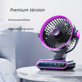 Smart Desktop Circulating Fan, 4 Modes & 100-Speed Stepless Adjustable Wind, Timing Function Long Battery Life, Suitable for Bedroom Office Living Room Outdoor Use