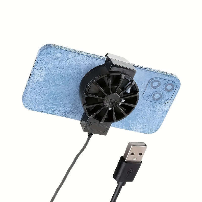 Portable Phone Cooler, External Cooling Accessory for iPhone & Android Smartphones, 1 Pack, Mini USB Powered High Performance Phone Fan Cooler, Compact Design Device Temperature Control, Must Have for Gaming Live Streamers & Tech Enthusiasts