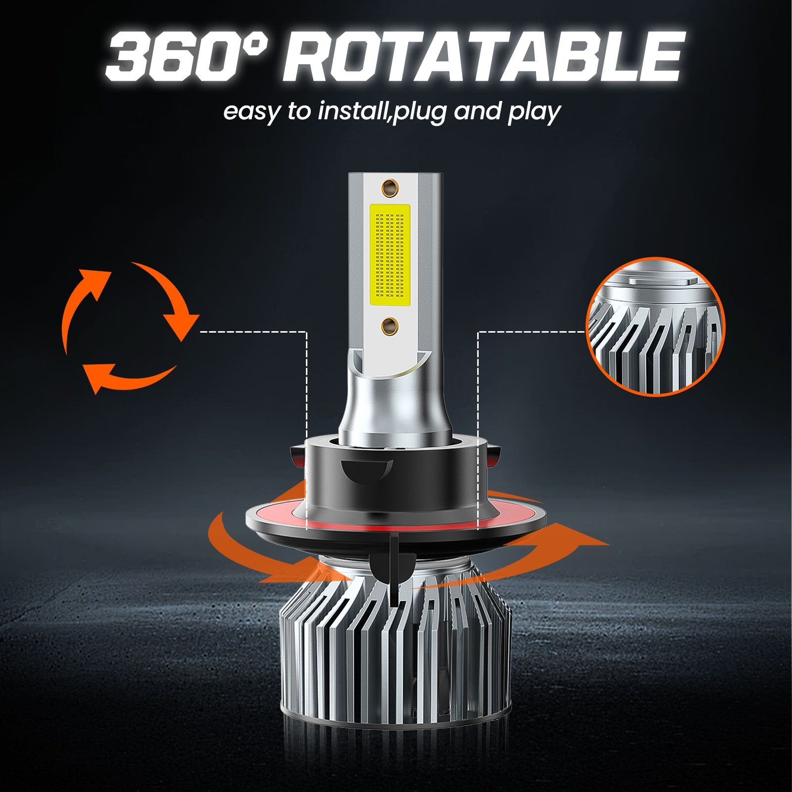 9008 H13 TXBILMOO 2-Pack Combo LED Headlight Bulbs High/Low Beam Set Bright White 10000 Lumens