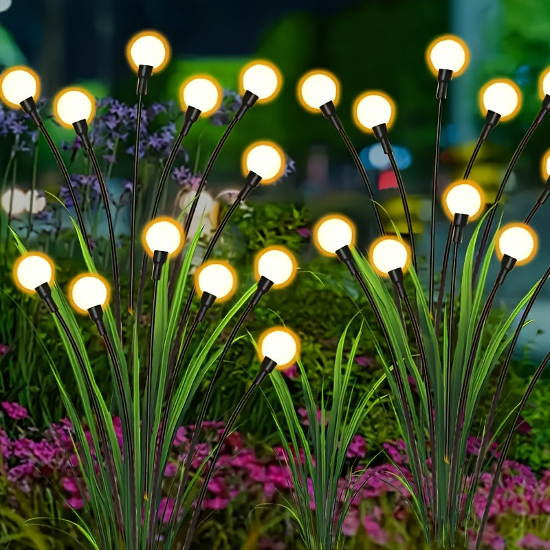6-Head Solar Firefly Lawn Garden Light, Perfect for Outdoor Garden Paths and Lawn Decoration, Ideal Choice for Halloween, Christmas, New Year and Ramadan Decoration