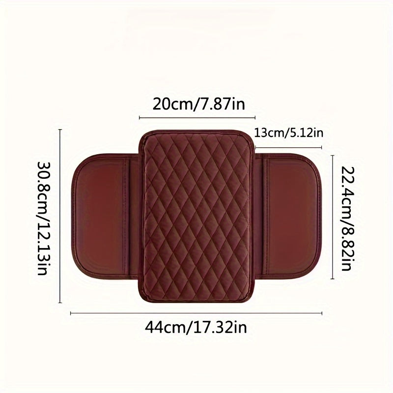 Car Armrest Box Pad, Leather Storage Mat, Multiple Colors, High Quality
