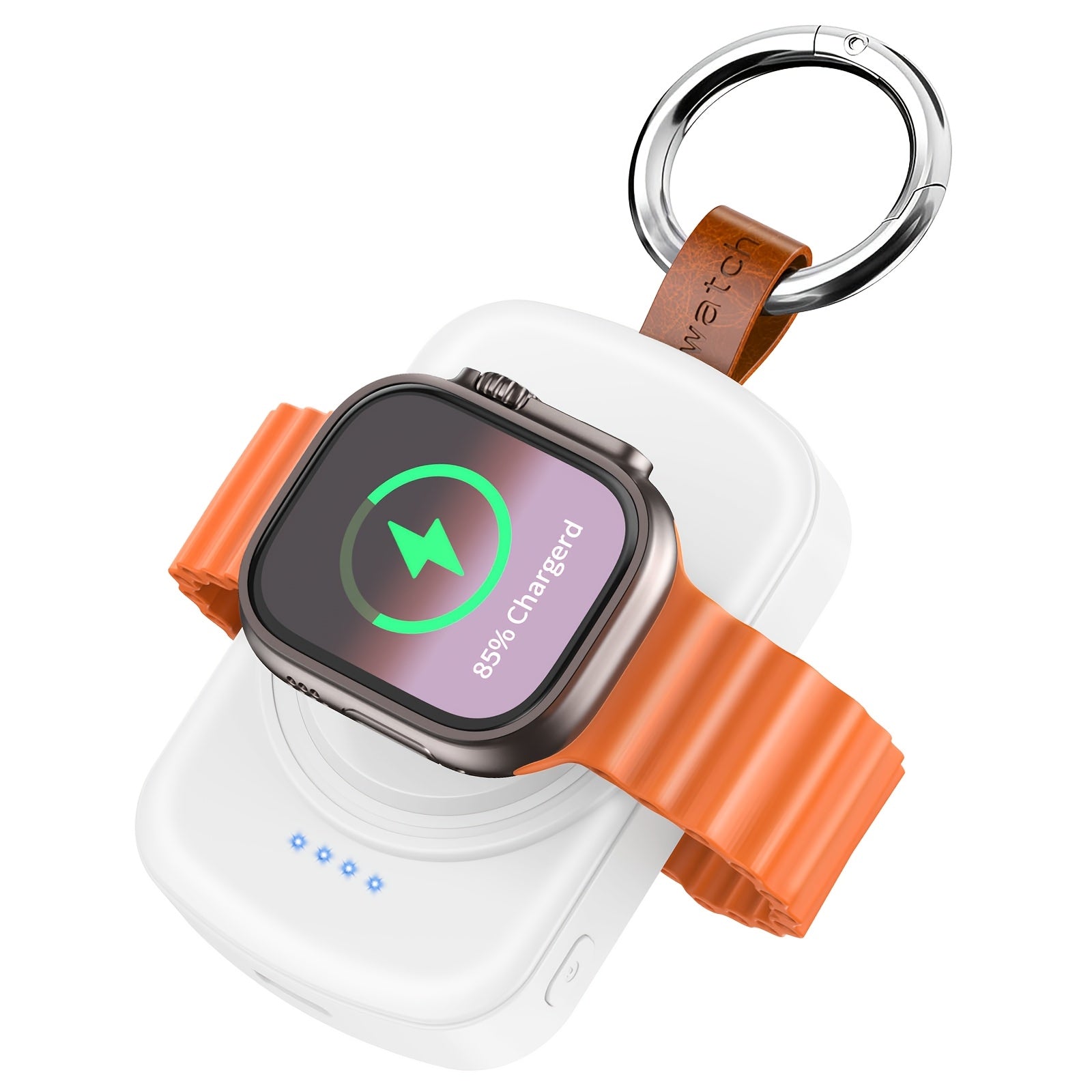 Portable Charger Compatible for Apple Watch Series 10/9/8/7/6/SE/5/4/3/2/1 & Ultra - - & - with Charging Cable, Keychain, Compact Travel Charger, Compatible for Smart Watch Power On-the-Go Emergency Refill