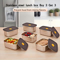 Buy 3 Get 3 Free – 6-Piece Stainless Steel Airtight Food Storage Containers with Lids – Leak-Proof & Stackable Metal Meal Prep Containers – Fridge & Pantry Organization – Freezer Safe Kitchen Essentials