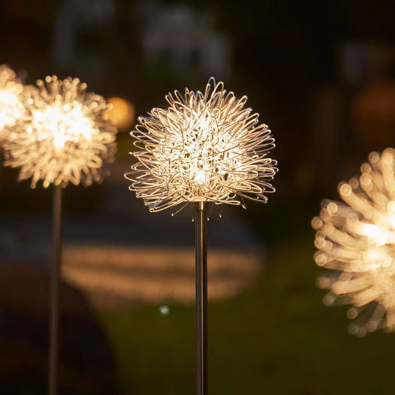 2-Piece [2025 New] Dandelion Solar Garden Light Outdoor LED Landscape Light, Courtyard Path Flower Bed Patio Lawn Decorative Solar Flower Light, Christmas Decoration