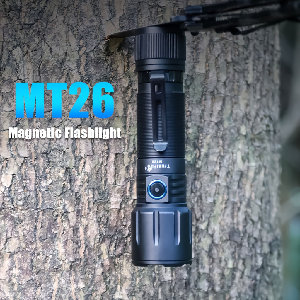 TrustFire MT26 Rechargeable LED Flashlight 3300 Lumen High Brightness Shockproof Work Light Type-C Charging for Disaster Prevention Camping Hiking Power Outage Emergency