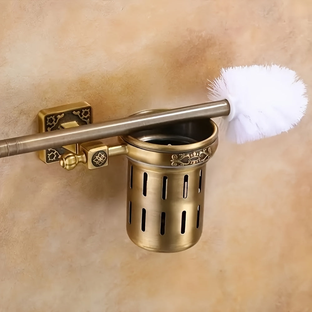 Wall Mount Toilet Brush Set - Home Design Focused on Reaching Hard-to-Reach Areas, Luxury & Flexible Cleaning, No Corner Missed in Bathroom