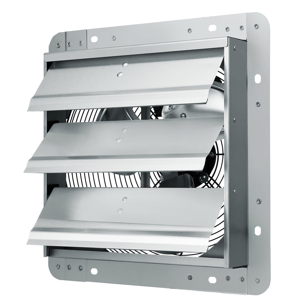 VEVOR 12" Shutter Exhaust Fan with Speed Control - AC Motor, 1000 CFM, Easy Wall Mount Installation, for Greenhouse, Garage and Shed, US Plug