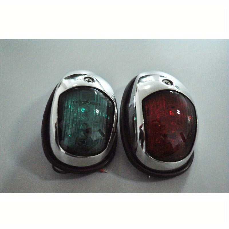 2-Piece Red & Green Navigation Lights, Yacht Lights, Marine Lights, Boat Signal Warning Lighting
