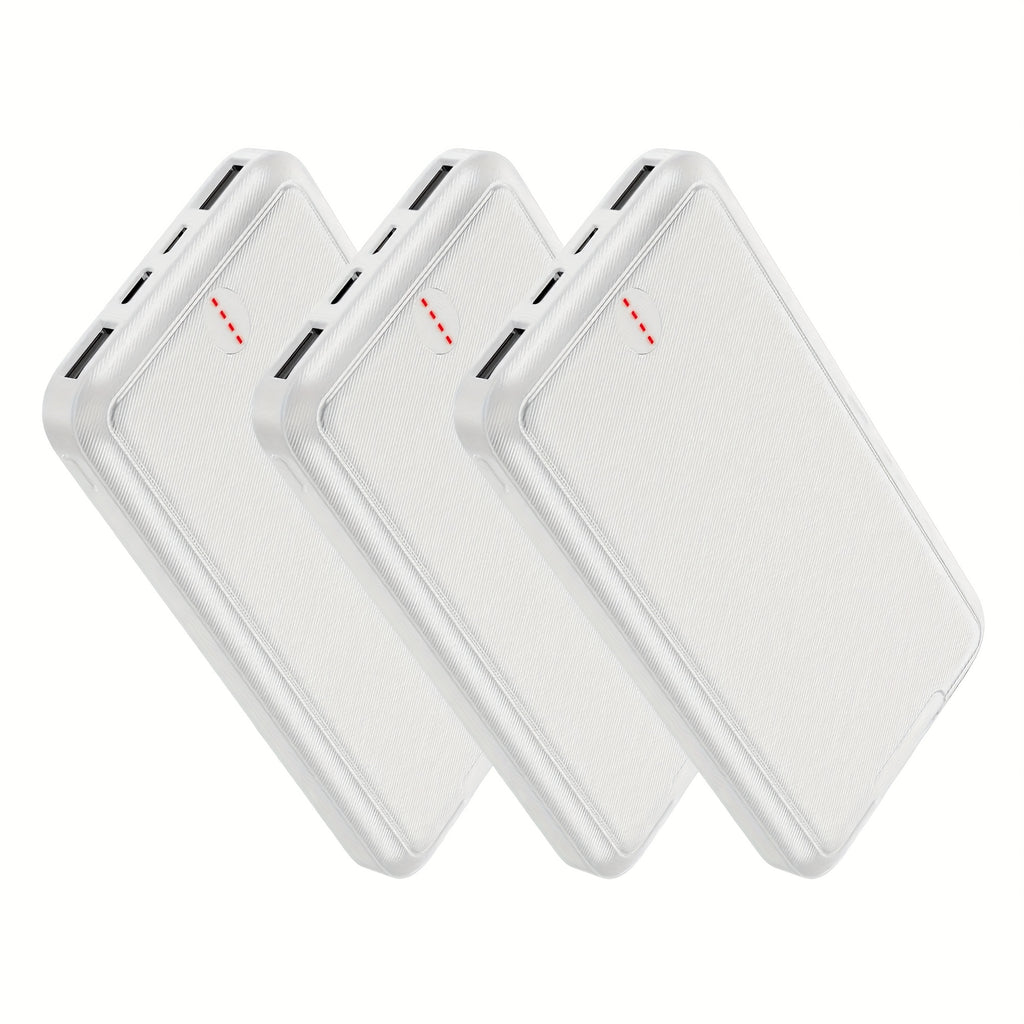 Three 10000mAh Power Banks with 5V3A Fast Charging for Mobile Phones, Tablets, Heated Jackets, And All-around Charging