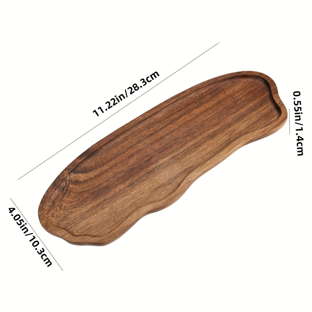 Cross-Border Japanese Acacia Wood Tray, Cloud-Shaped & Peanut-Shaped Tea Tray, Coffee Cup Heat-Resistant Wooden Plate, Cake & Dessert Small Wooden Dish – Factory Direct