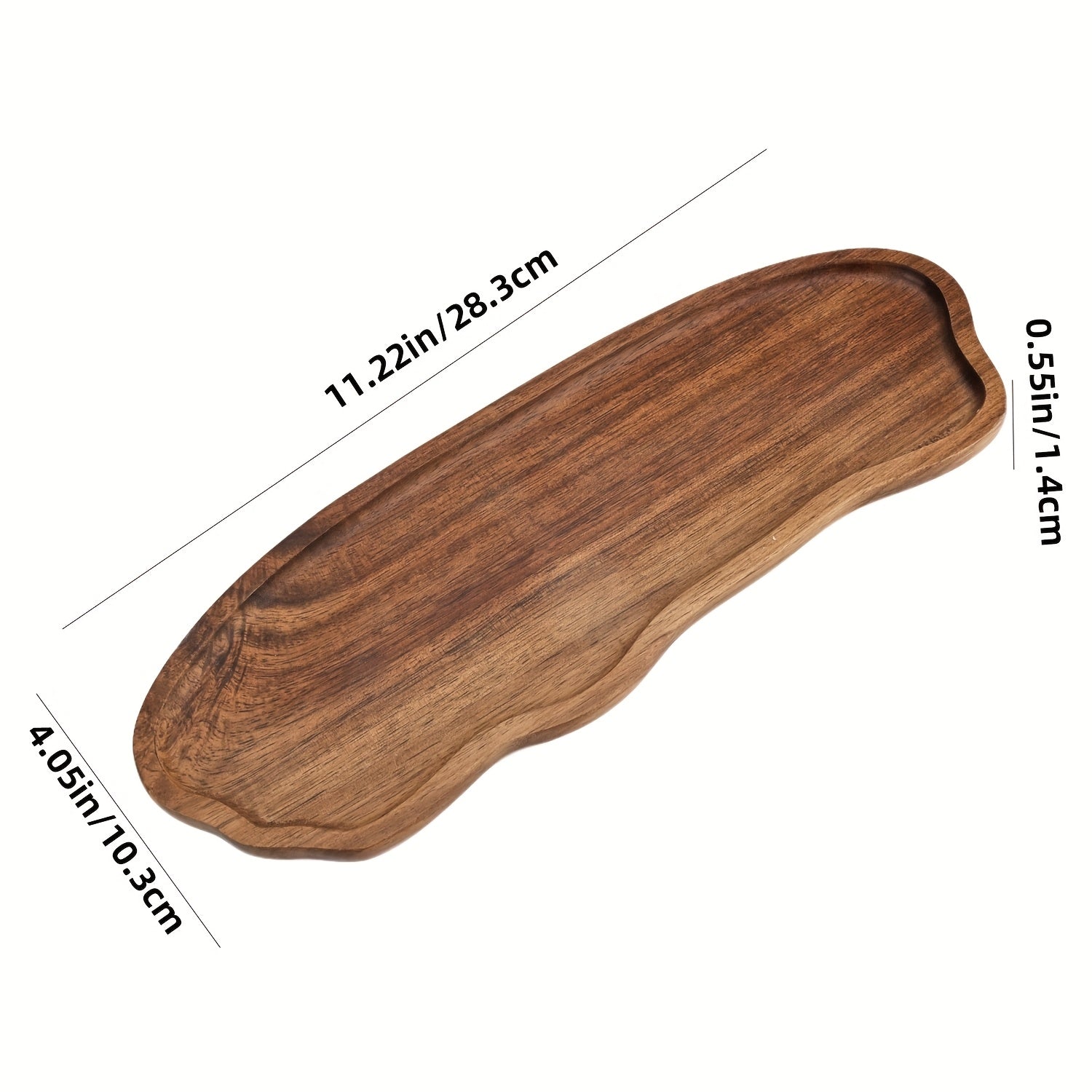 Cross-Border Japanese Acacia Wood Tray, Cloud-Shaped & Peanut-Shaped Tea Tray, Coffee Cup Heat-Resistant Wooden Plate, Cake & Dessert Small Wooden Dish – Factory Direct