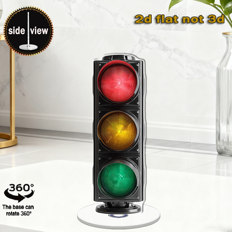 2D Flat - 1 Elegant Traffic Light Decoration, Exquisite Rotating Acrylic Design, Fine Workmanship, Perfect for Living Room, Bedroom, Study and Various Festival Decorations