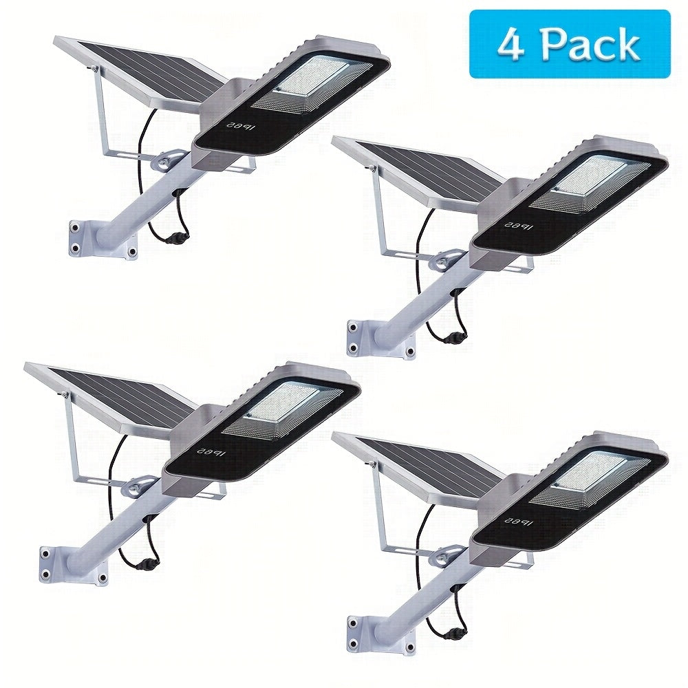 Outdoor 2 Pack Solar Light, IP65 Waterproof Solar Street Light, 6500K Dusk-to-Dawn Solar Floodlight with Motion Sensor, Perfect for Courtyard and RV Parking Lot, Available in 2/1 Pack Options.