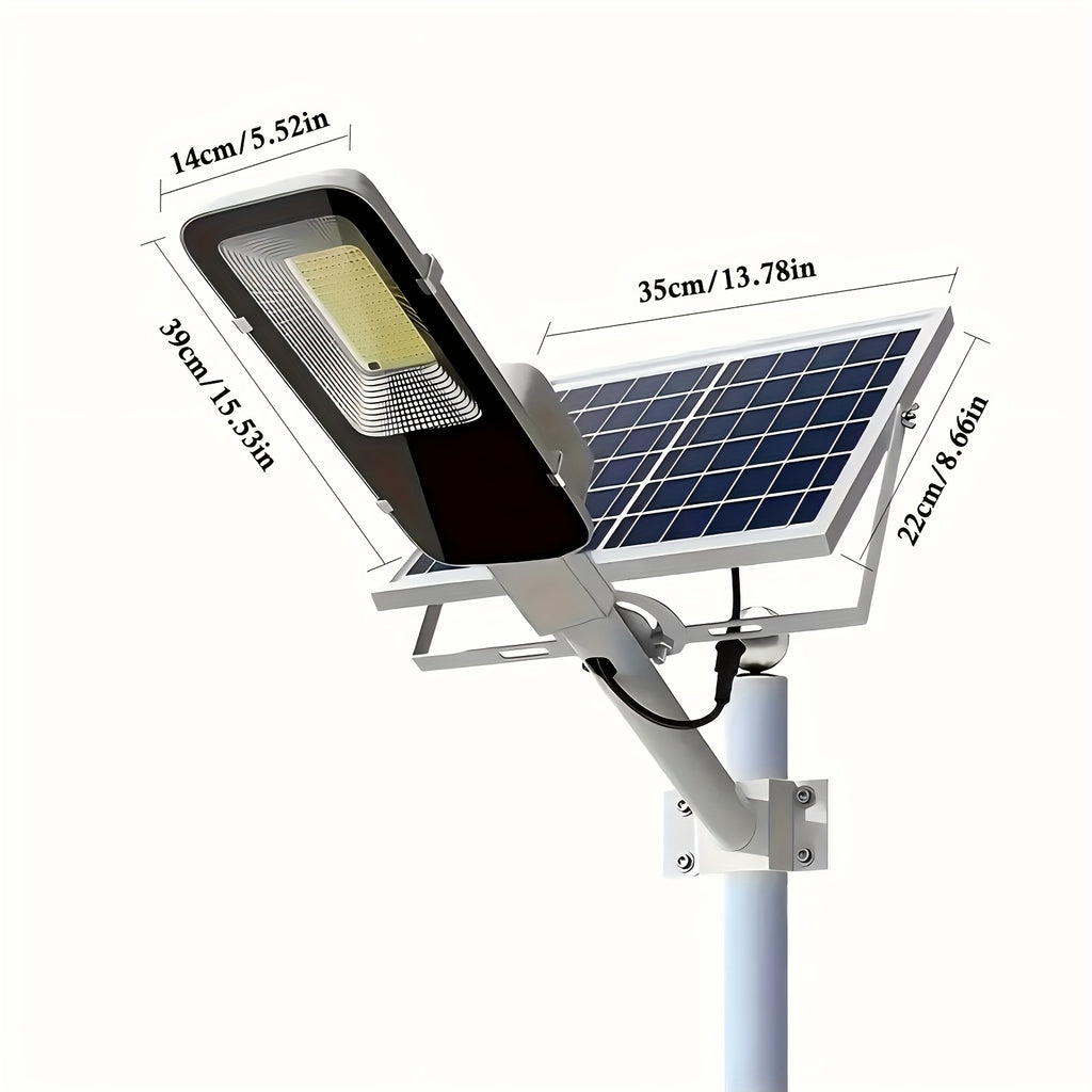1/2 Pack 6000mAh Powerful Solar Street Light with Remote Control, with LED Lens Beads 6500K Split-Type Solar Wall Light, Easy to Install Wall Mount Kit, Perfect for Garden Courtyard, Garage and Commercial Lighting Street Light