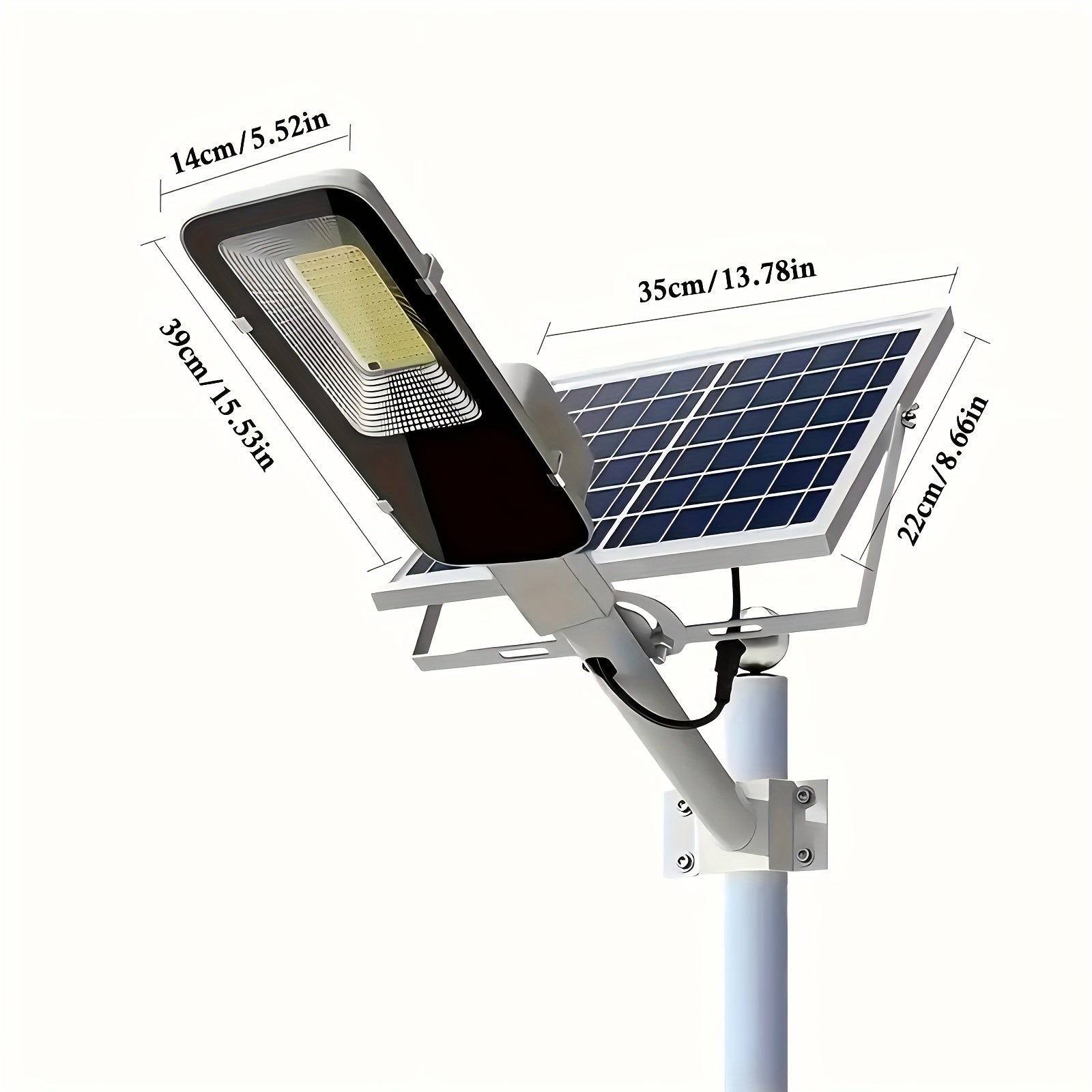 1/2 Pack 6000mAh Powerful Solar Street Light with Remote Control, with LED Lens Beads 6500K Split-Type Solar Wall Light, Easy to Install Wall Mount Kit, Perfect for Garden Courtyard, Garage and Commercial Lighting Street Light