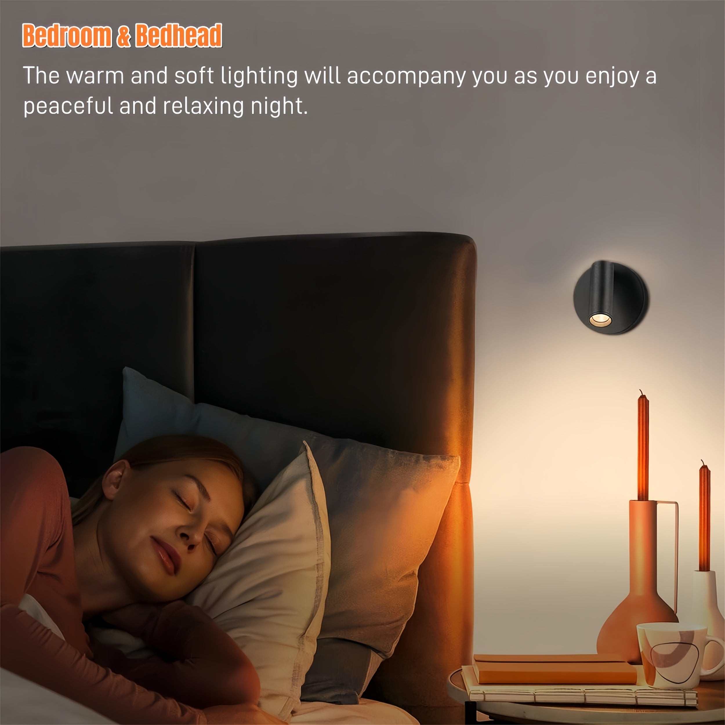 1 Smart Magnetic LED Wall Light, USB Charging, Metal Touch Button Control, LED Spotlight, Ambient Light, 3 Colors Adjustable, Brightness Adjustable, 1200mAh Rechargeable Battery, Suitable for Bedroom, Restaurant, Party, Exhibition