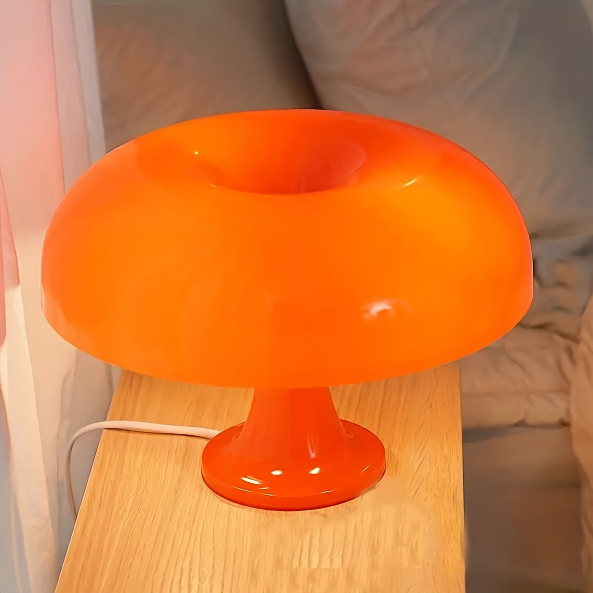 1 piece living room decorative lighting modern minimalist table lamp LED mushroom table lamp, desktop lighting lamp, for Christmas home decoration, Christmas ornament, room decoration, hotel bedroom bedside lamp