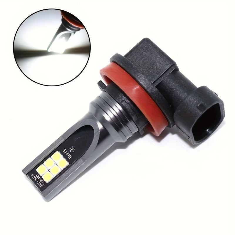 H11/H9/H8/H16 LED 灯泡,15000LM 超亮度,真正的 1:1 迷你尺寸,6000K 白色照明适用于汽车 H11 雾灯 即插即用,即插即用。 2 件装