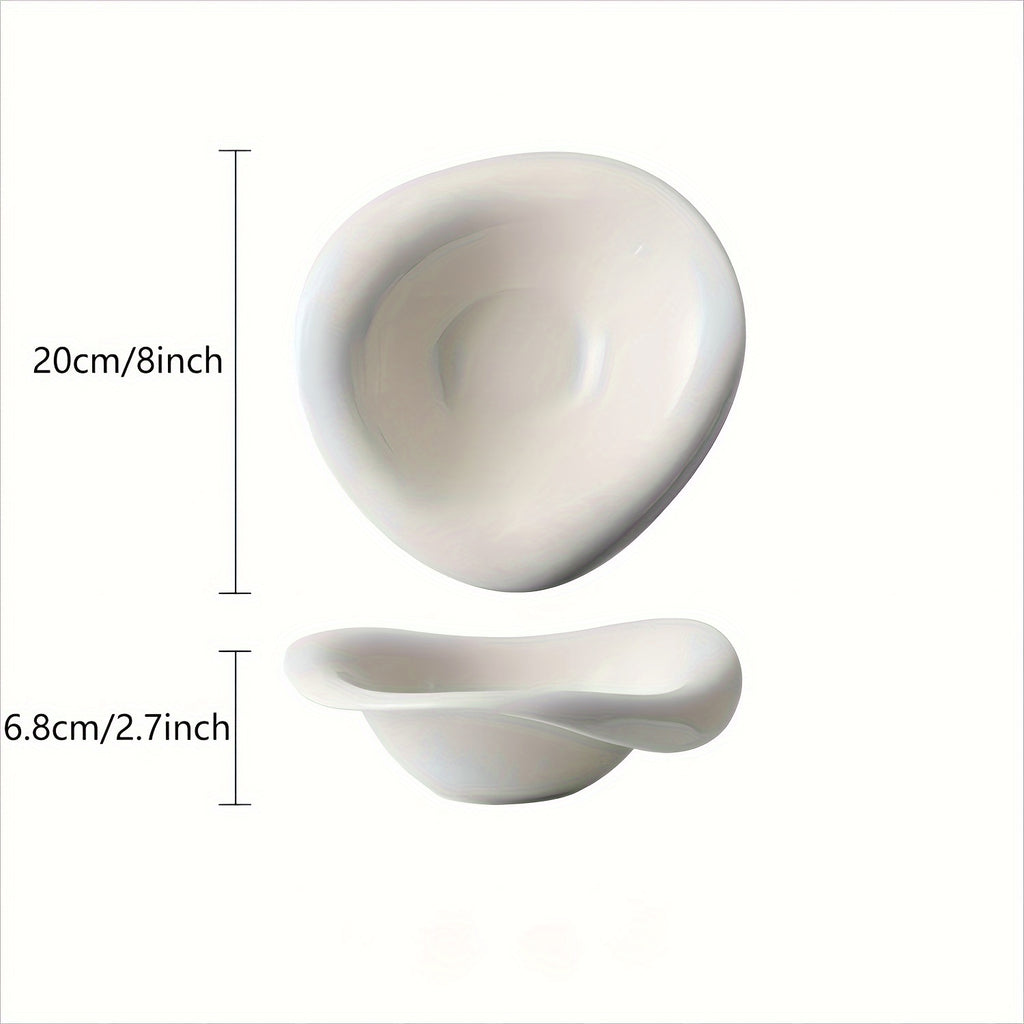 1 Ceramic Petal Bowl, Salad Bowl, Pasta Bowl, Breakfast Cereal & Milk Bowl, Smoothie Bowl, Dessert Bowl – Perfect for Hotels, Restaurants & Home Use – Great for Salad, Soup, Dinner, Side Dishes, Noodles & Pasta