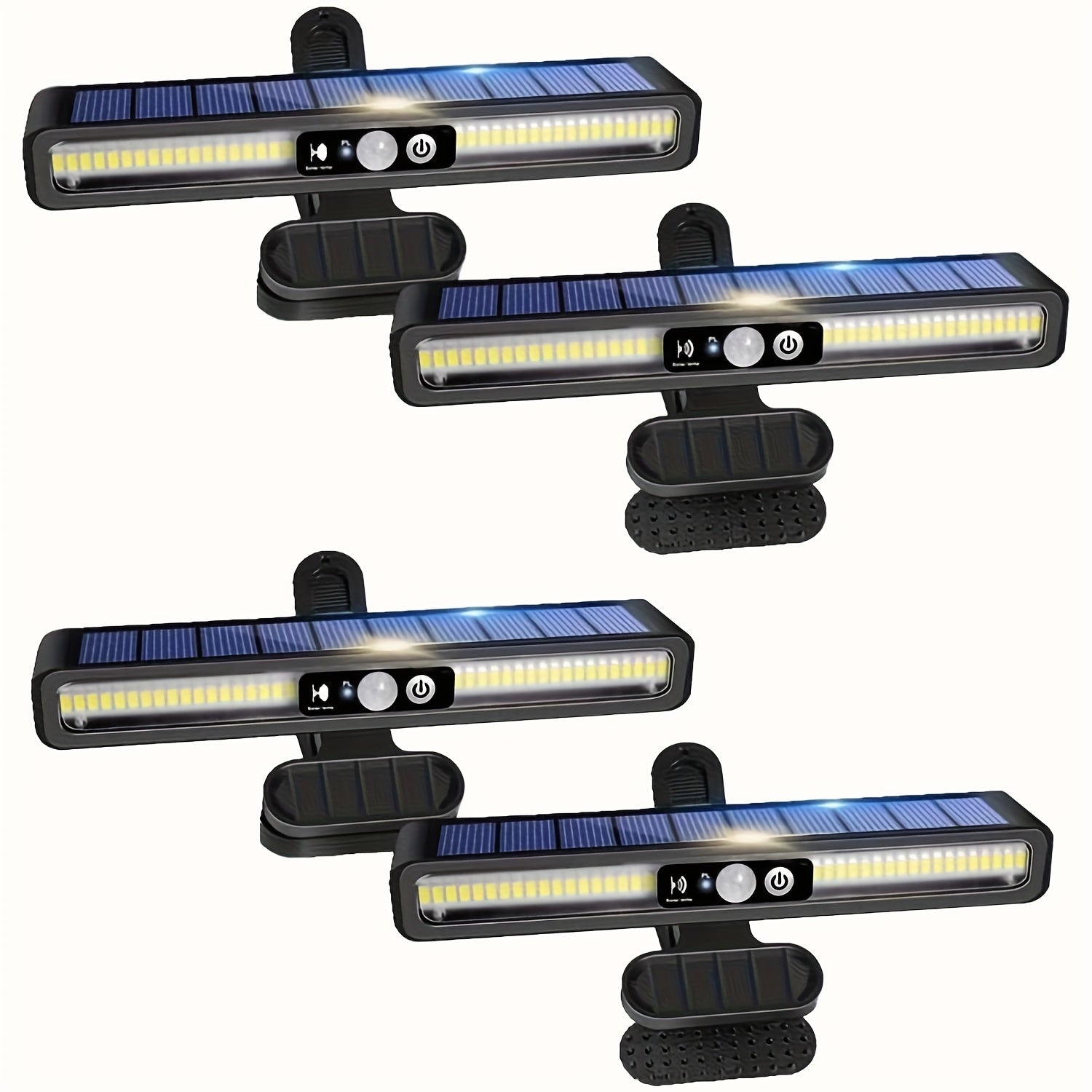 4/2/1-Piece Solar Outdoor Sensor Clip Light - IP65 Protection Rating, High Brightness 5630 LED, Automatic On/Off, Can Be Clipped or Wall-Mounted, Suitable for Camping, Garage, Courtyard and Commercial Lighting
