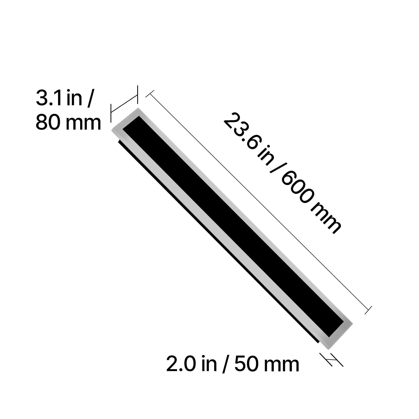 VEVOR Outdoor Wall Light, 1-Pack / 2-Pack, 23.6-Inch / 31.5-Inch / 39.4-Inch Long Strip Modern Exterior Wall Light, 3000K Warm White Light, Rust-Proof Outdoor Wall Mount Light, Suitable for House, Porch, Garage