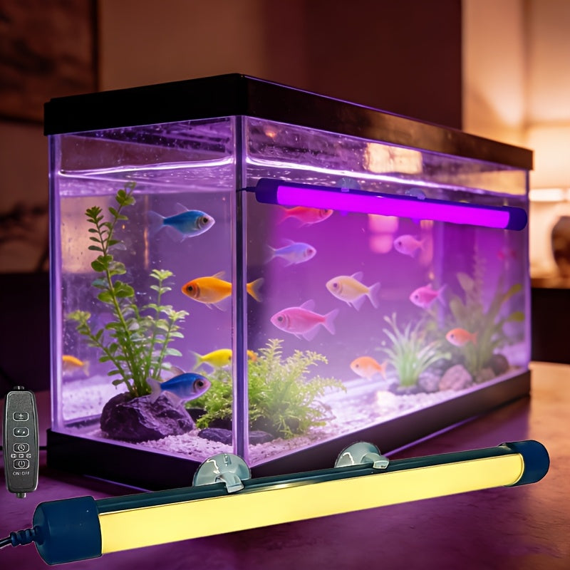 Aquarium light, fish tank light, lighting equipment, multi-functional, suitable for fish growth, multiple lighting modes, suitable for wall mounting on small and medium-sized indoor aquariums, indoor lighting tube, waterproof