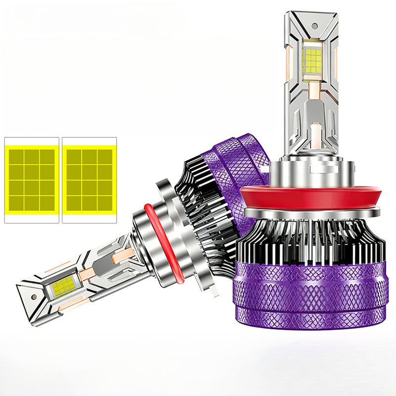 [BULLVISION] Upgraded Four Copper Tubes High Power High Brightness Car LED Bulbs, 3570 Chip, 2-Pack Plug-and-Play Car Headlight Bulbs, Fits H9, H11, H8 Models, Ultra-Long Life Car Headlights