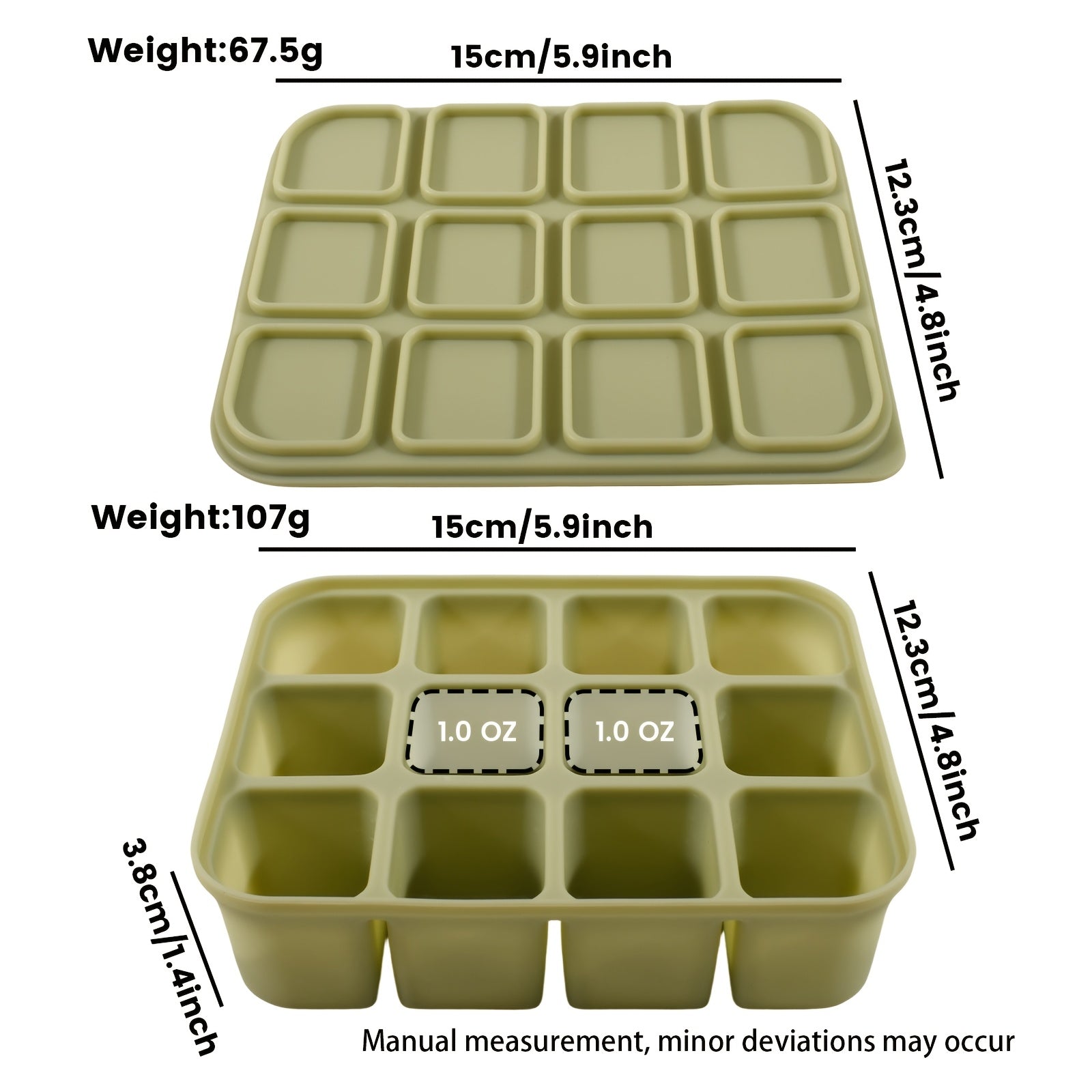 12 Grid Silicone Ice Tray With Lid, Flexible Easy Release Mold, For Cocktail Whiskey Broth Meal Prep, Reusable Dishwasher & Oven Safe