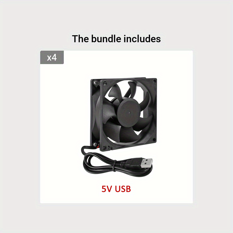 80x80x25mm DC 5V 12V 24V Brushless Cooling Fan, 2-Pin High Performance Ultra Quiet 8025 Fan for PC Case and Amplifier