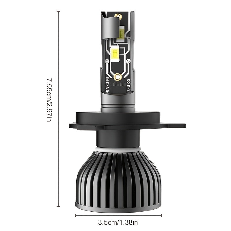 2-Pack H11 H4 H7 H1 LED Light Kit, Fog Light Kit, 6500K White Light, Air-Cooled Heat Dissipation, Easy Installation, 600% Brightness