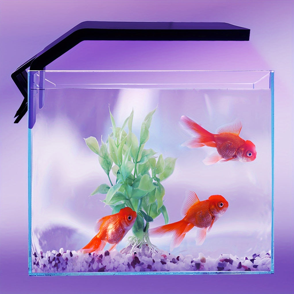 1/2 Pcs LED Aquarium Light, 3/9/12H Timer, 3 Color Temperature USB Powered, 10 Dimmable Brightness Levels, Rich Grow Light for Fish and Aquatic Plants, Battery-Free