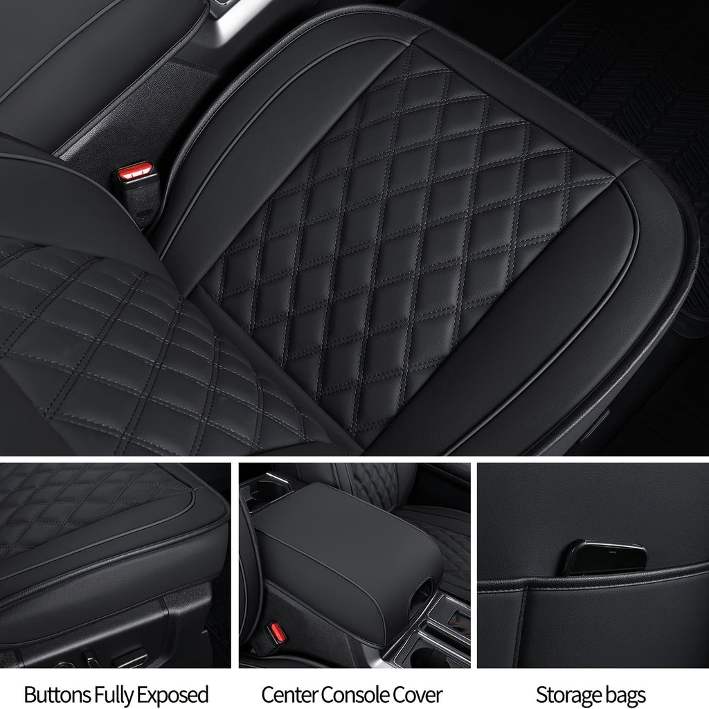 Leatherette Seat Covers for Ford F150, Fits 2015-2025 F150 Super Truck and 2017-2025 F250 F350 F450 Super Truck Cab Pickup