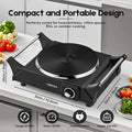 1500W Professional Infrared Heating Plate, 7.6-Inch Stainless Steel Burner with Adjustable Temperature Control, 35lb Weight Capacity, Ideal for Home, Office & Commercial Use.