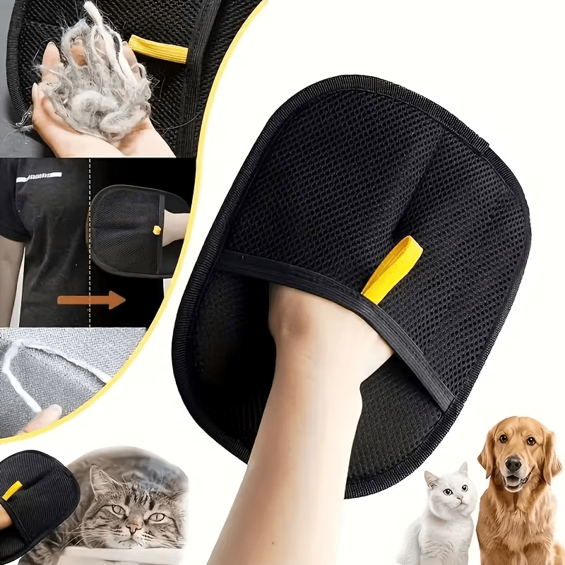 6件套宠物清洁套装：按摩球、梳理刷、除毛手套、蜱虫清除工具、猫狗指套牙刷+黑色下巴清洁刷——温和宠物牙齿护理与卫生配件